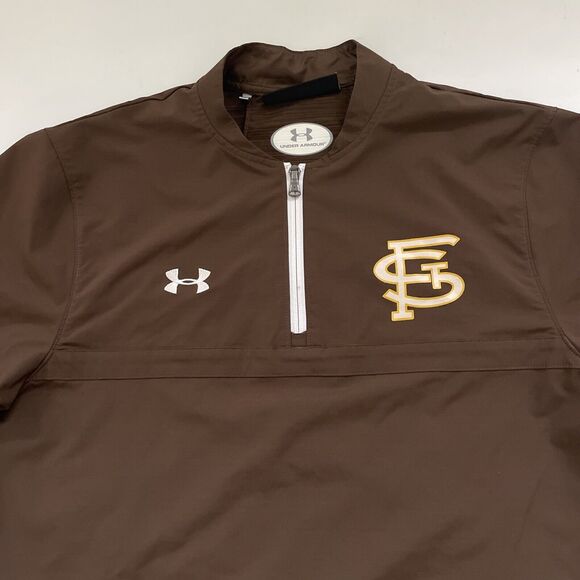 Under Armour St Louis Cardinals Shirt Jacket‎ Short Sleeve Windbreaker Medium - Picture 2 of 9